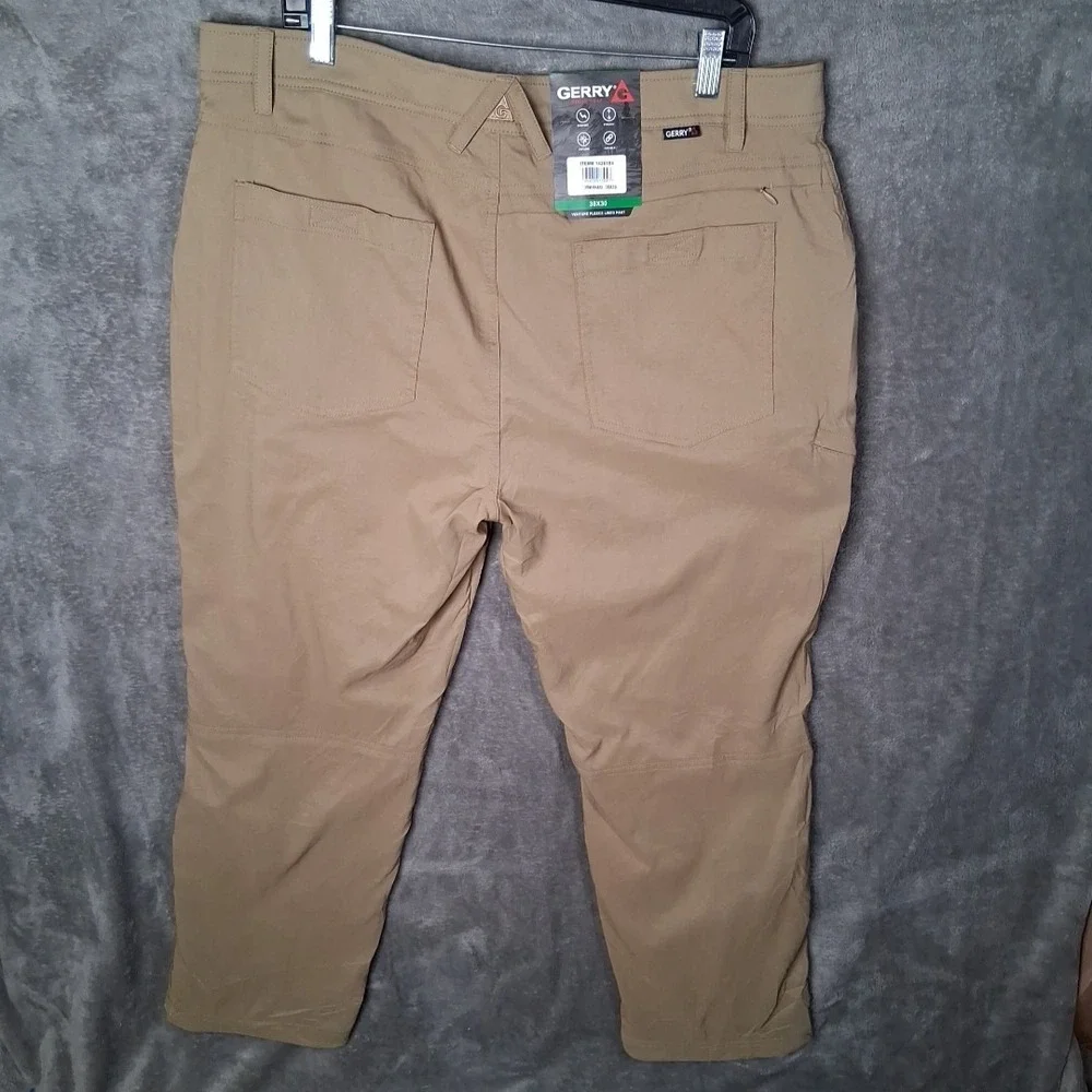 Gerry Venture Fleece‎ Lined Stretch Comfort Pants Mens Size 38x30 Khaki Beige
